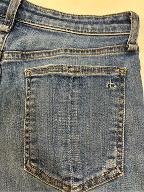 rag & bone Straight Leg Denim Jeans in Light Blue